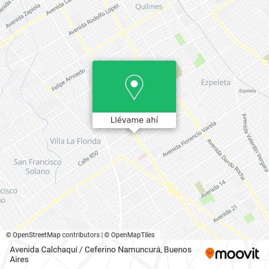 Mapa de Avenida Calchaquí / Ceferino Namuncurá