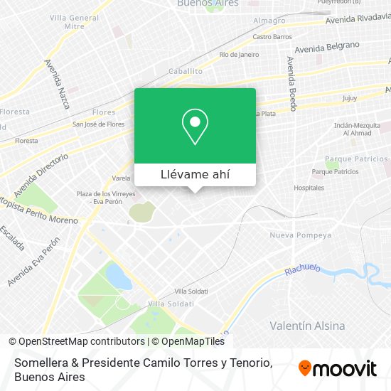 Mapa de Somellera & Presidente Camilo Torres y Tenorio