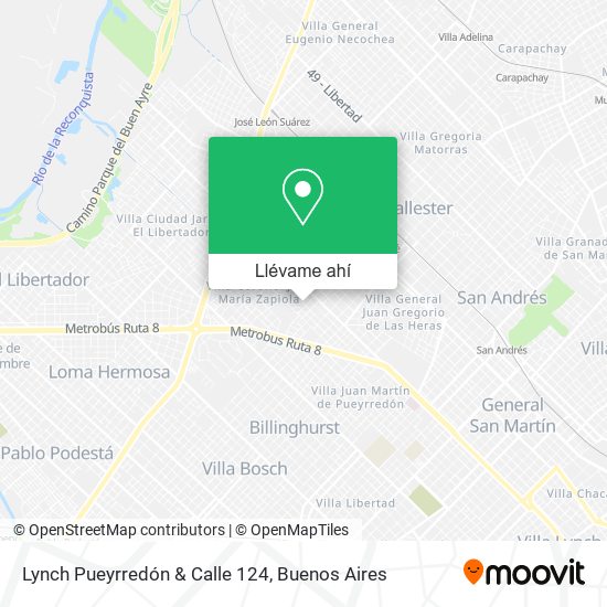 Mapa de Lynch Pueyrredón & Calle 124