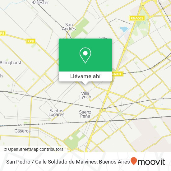 Mapa de San Pedro / Calle Soldado de Malvines