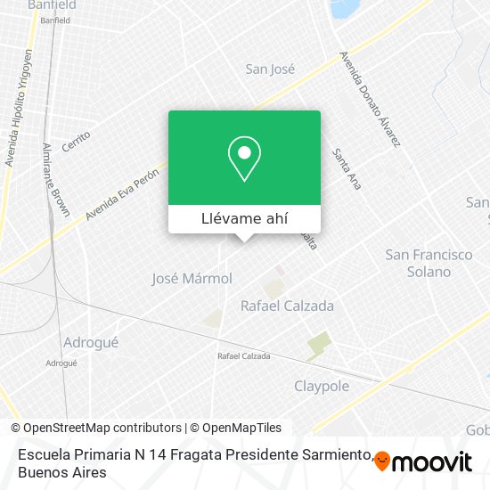 Mapa de Escuela Primaria N 14 Fragata Presidente Sarmiento