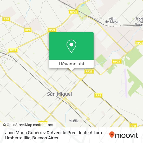 Mapa de Juan María Gutiérrez & Avenida Presidente Arturo Umberto Illia