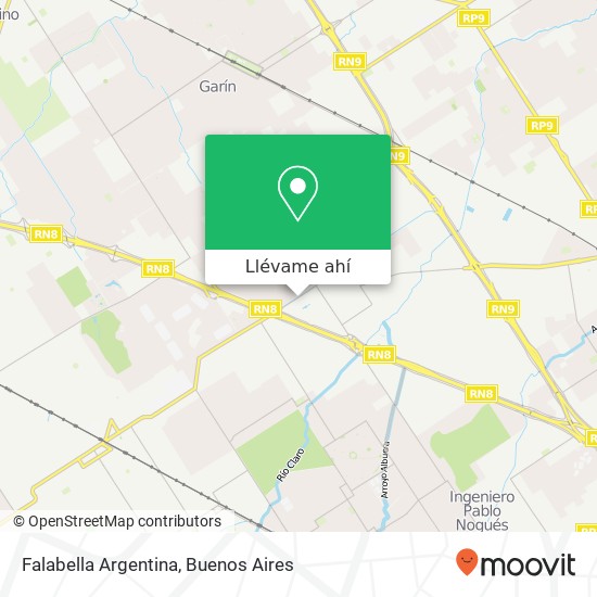 Mapa de Falabella Argentina