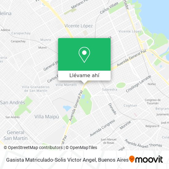 Mapa de Gasista Matriculado-Solis Victor Angel