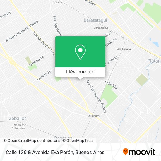 Mapa de Calle 126 & Avenida Eva Perón