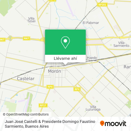 Mapa de Juan José Castelli & Presidente Domingo Faustino Sarmiento