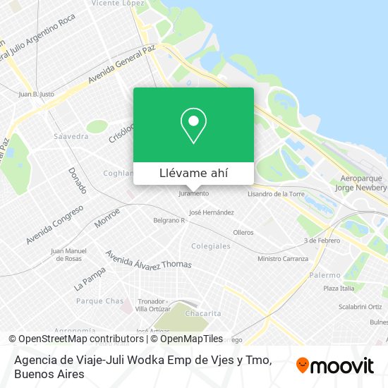 Mapa de Agencia de Viaje-Juli Wodka Emp de Vjes y Tmo