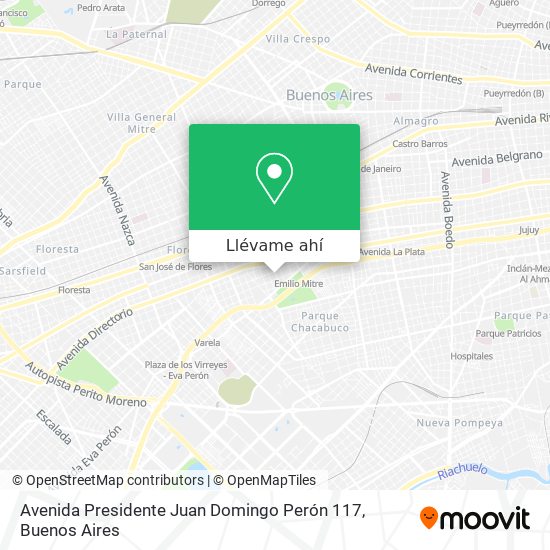 Mapa de Avenida Presidente Juan Domingo Perón 117