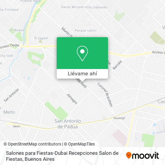 Mapa de Salones para Fiestas-Dubai Recepciones Salon de Fiestas