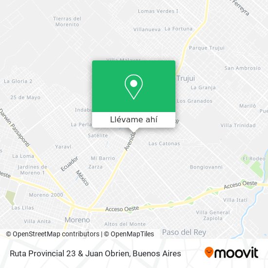 Mapa de Ruta Provincial 23 & Juan Obrien