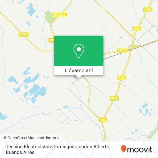 Mapa de Tecnico Electricistas-Dominguez, carlos Alberto