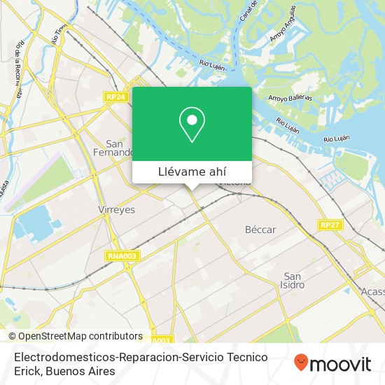 Mapa de Electrodomesticos-Reparacion-Servicio Tecnico Erick