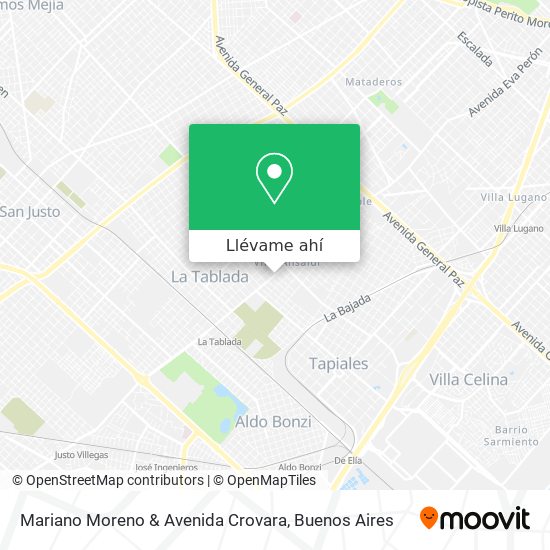 Mapa de Mariano Moreno & Avenida Crovara