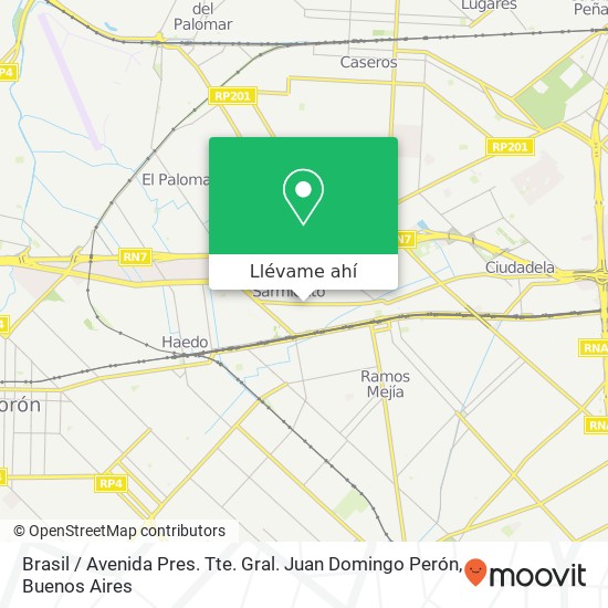 Mapa de Brasil / Avenida Pres. Tte. Gral. Juan Domingo Perón
