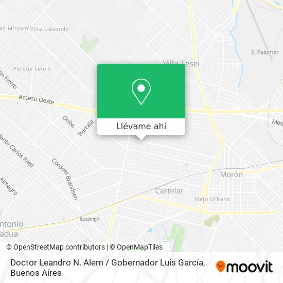 Mapa de Doctor Leandro N. Alem / Gobernador Luis García