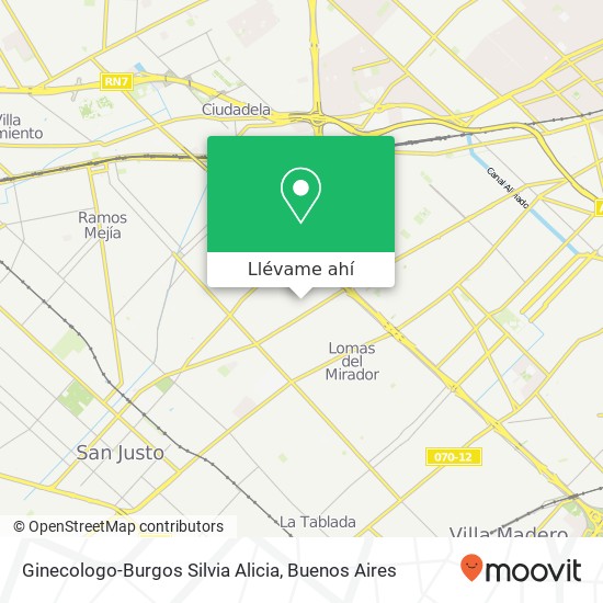Mapa de Ginecologo-Burgos Silvia Alicia