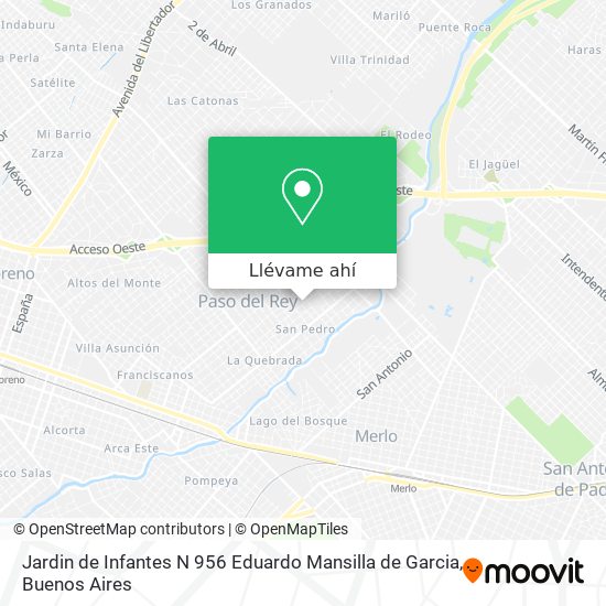 Mapa de Jardin de Infantes N 956 Eduardo Mansilla de Garcia