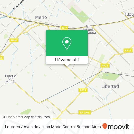 Mapa de Lourdes / Avenida Julian María Castro