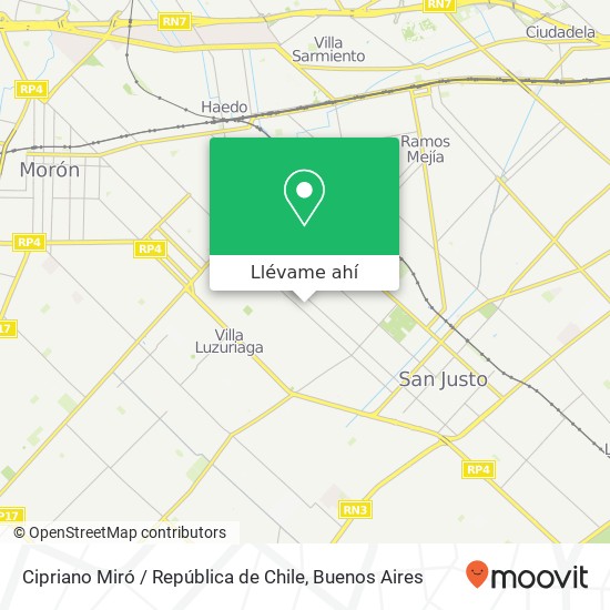 Mapa de Cipriano Miró / República de Chile