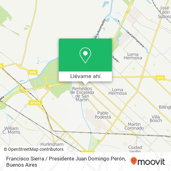 Mapa de Francisco Sierra / Presidente Juan Domingo Perón