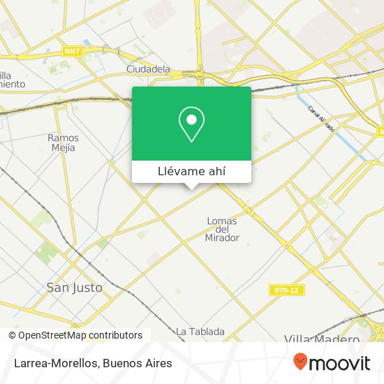 Mapa de Larrea-Morellos