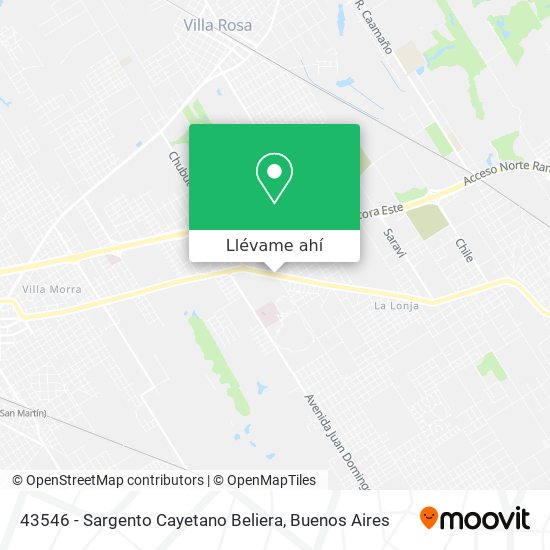 Mapa de 43546 - Sargento Cayetano Beliera