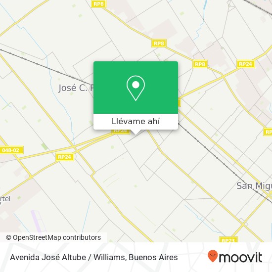Mapa de Avenida José Altube / Williams