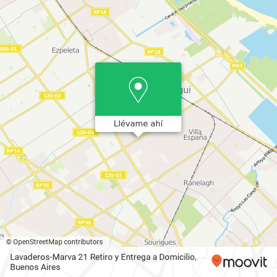 Mapa de Lavaderos-Marva 21 Retiro y Entrega a Domicilio