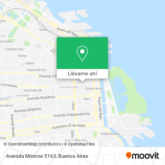 Mapa de Avenida Monroe 5163