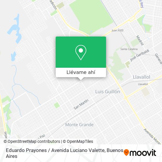Mapa de Eduardo Prayones / Avenida Luciano Valette