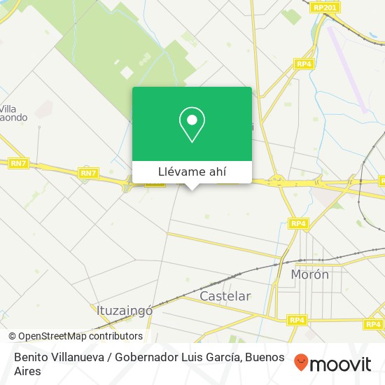 Mapa de Benito Villanueva / Gobernador Luis García