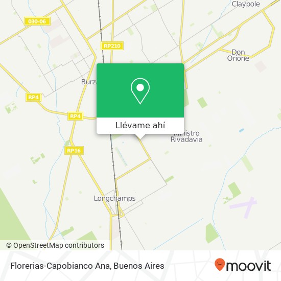 Mapa de Florerias-Capobianco Ana