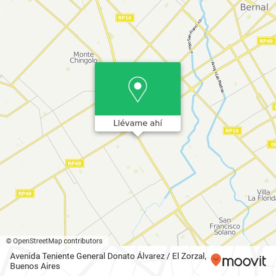 Mapa de Avenida Teniente General Donato Álvarez / El Zorzal