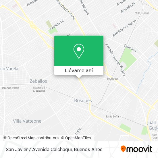 Mapa de San Javier / Avenida Calchaquí