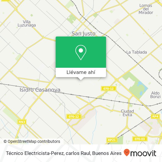 Mapa de Técnico Electricista-Perez, carlos Raul