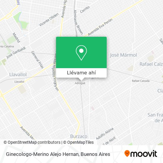 Mapa de Ginecologo-Merino Alejo Hernan