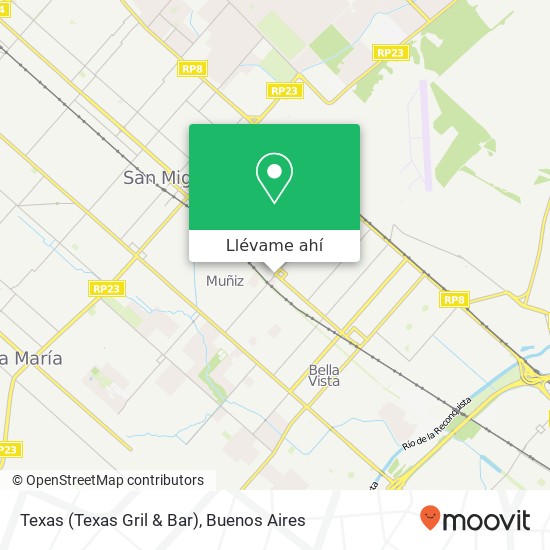 Mapa de Texas (Texas Gril & Bar)