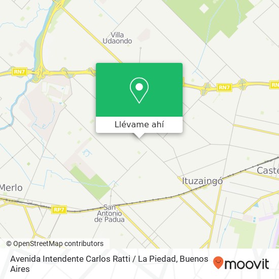 Mapa de Avenida Intendente Carlos Ratti / La Piedad