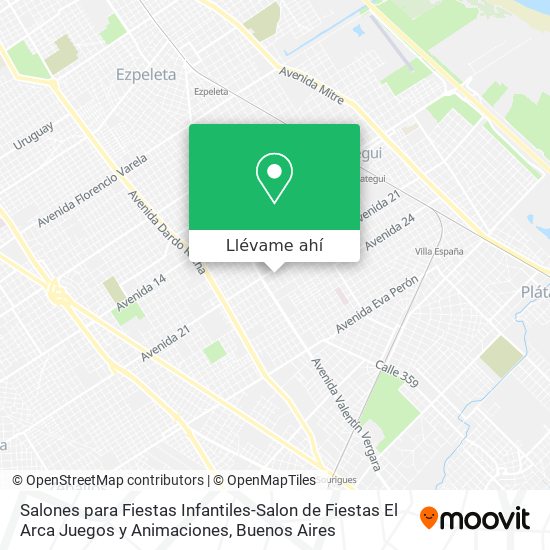 Mapa de Salones para Fiestas Infantiles-Salon de Fiestas El Arca Juegos y Animaciones