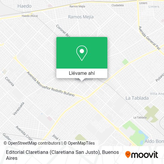 Cómo llegar a Editorial Claretiana (Claretiana San Justo) en La Matanza en  Colectivo o Tren?