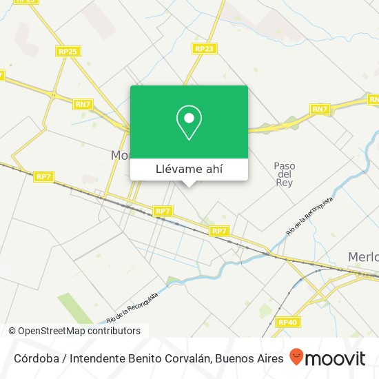 Mapa de Córdoba / Intendente Benito Corvalán