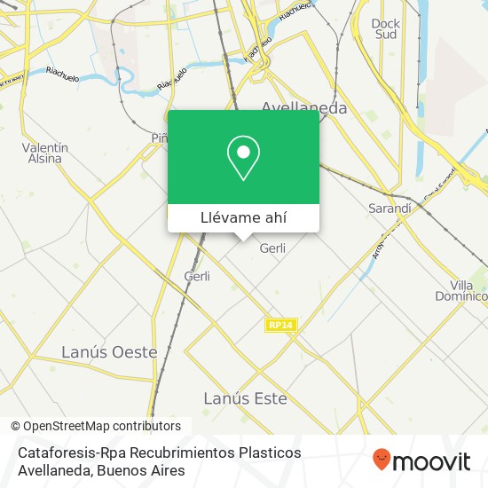 Mapa de Cataforesis-Rpa Recubrimientos Plasticos Avellaneda