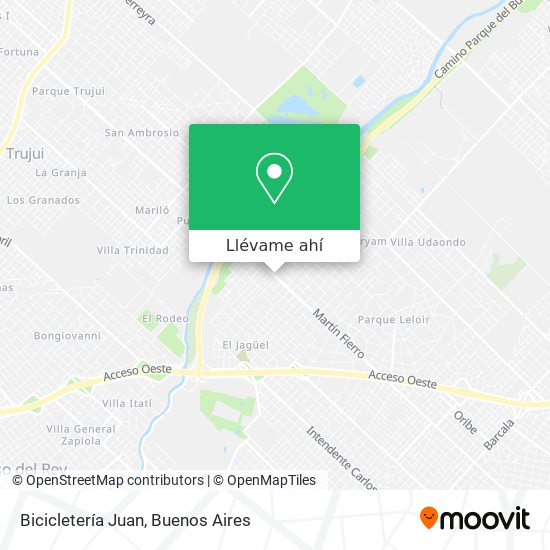 Mapa de Bicicletería Juan