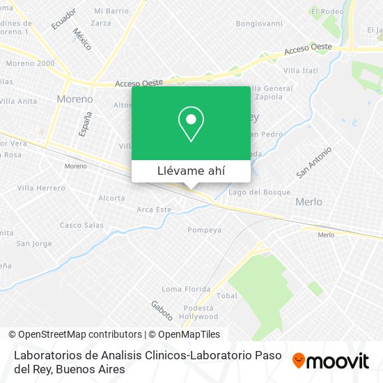 Mapa de Laboratorios de Analisis Clinicos-Laboratorio Paso del Rey