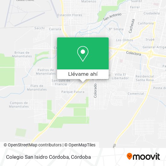 Mapa de Colegio San Isidro Córdoba