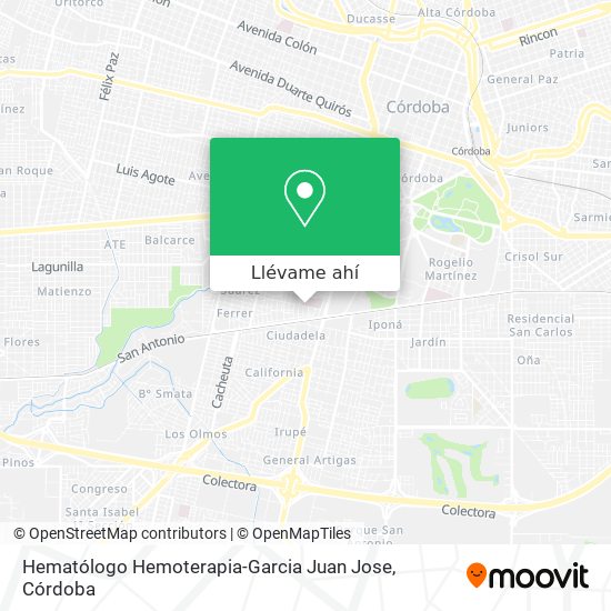 Mapa de Hematólogo Hemoterapia-Garcia Juan Jose