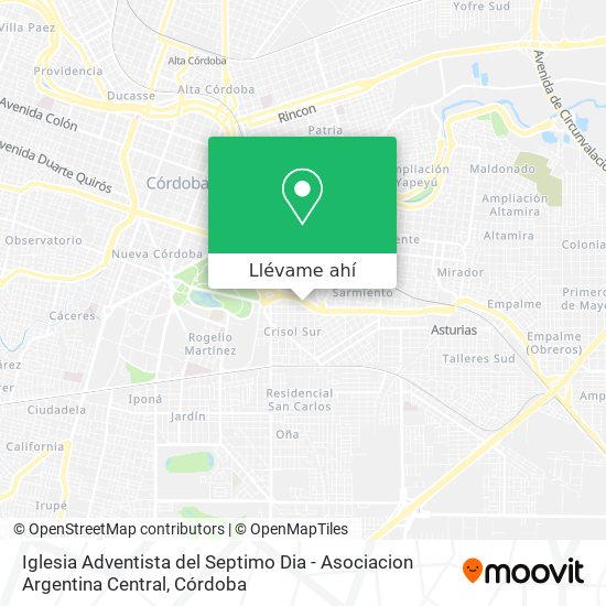 Cómo llegar a Iglesia Adventista del Septimo Dia - Asociacion Argentina  Central en Capital en Colectivo?