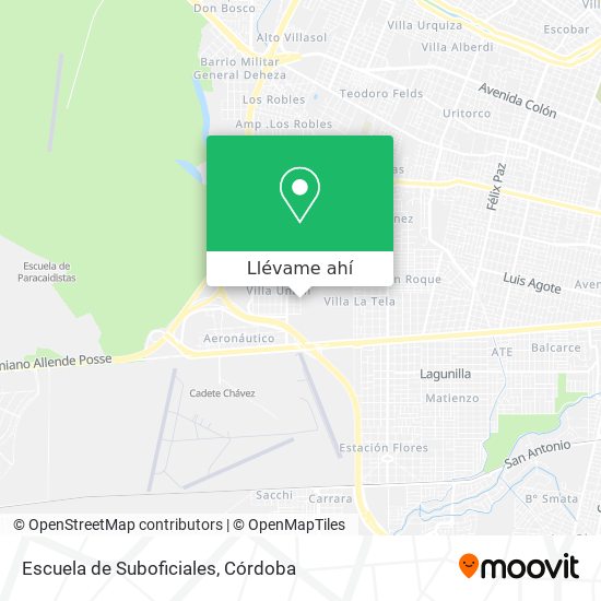 Mapa de Escuela de Suboficiales