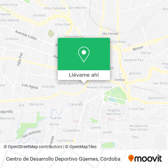 Mapa de Centro de Desarrollo Deportivo Güemes