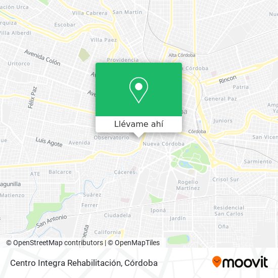 Mapa de Centro Integra Rehabilitación